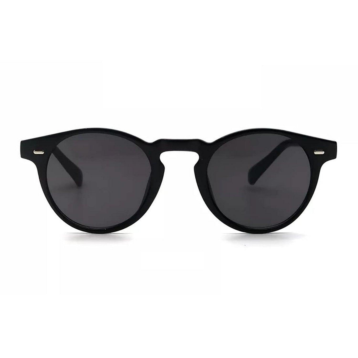 UV Protected Small Shape Rivet Round Sunglass for Men and Women - Dervin