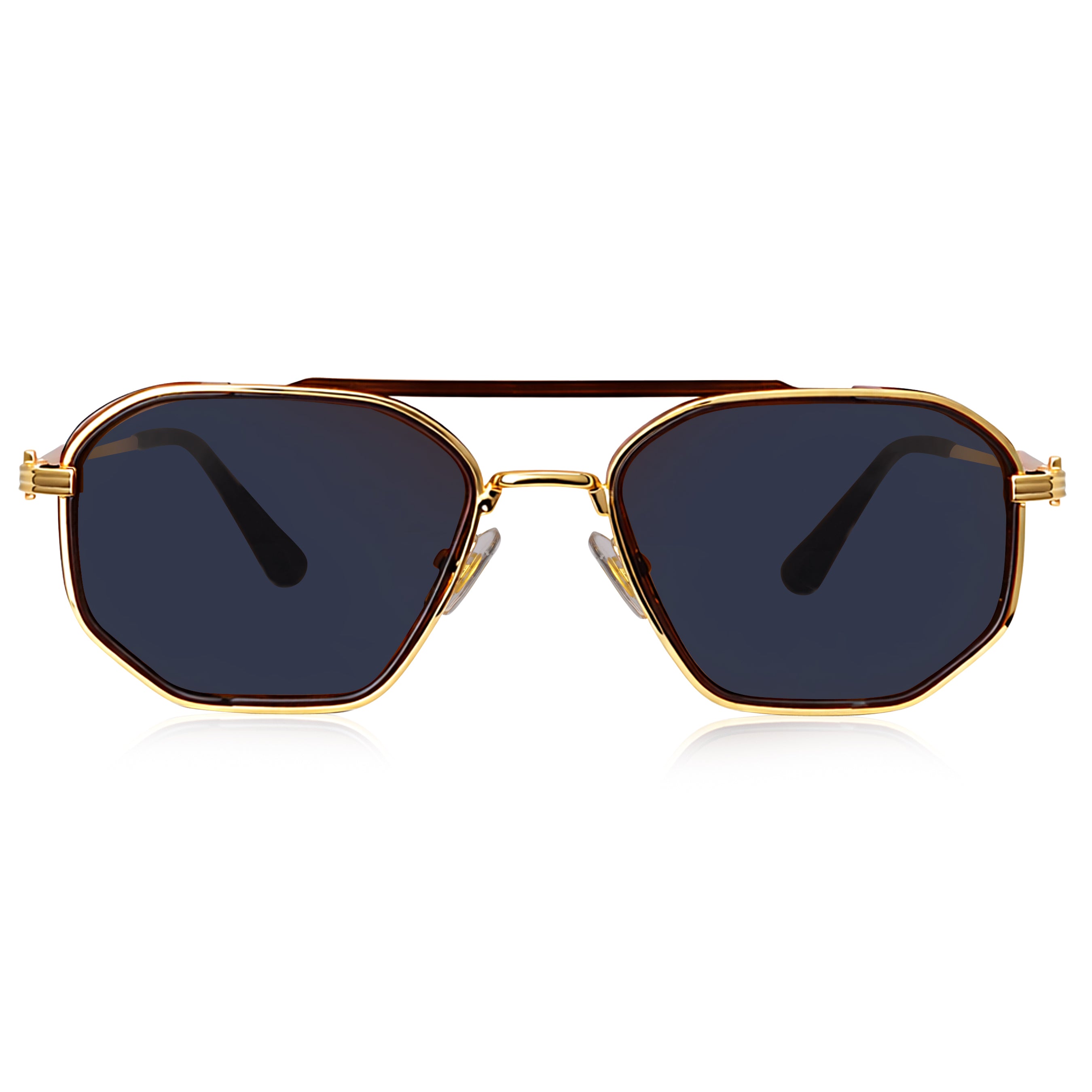 Dervin UV Protected Square Sunglasses for Men & Women, Black Gradient Lens, Polycarbonate Frame, Classic Style, Everyday Wear