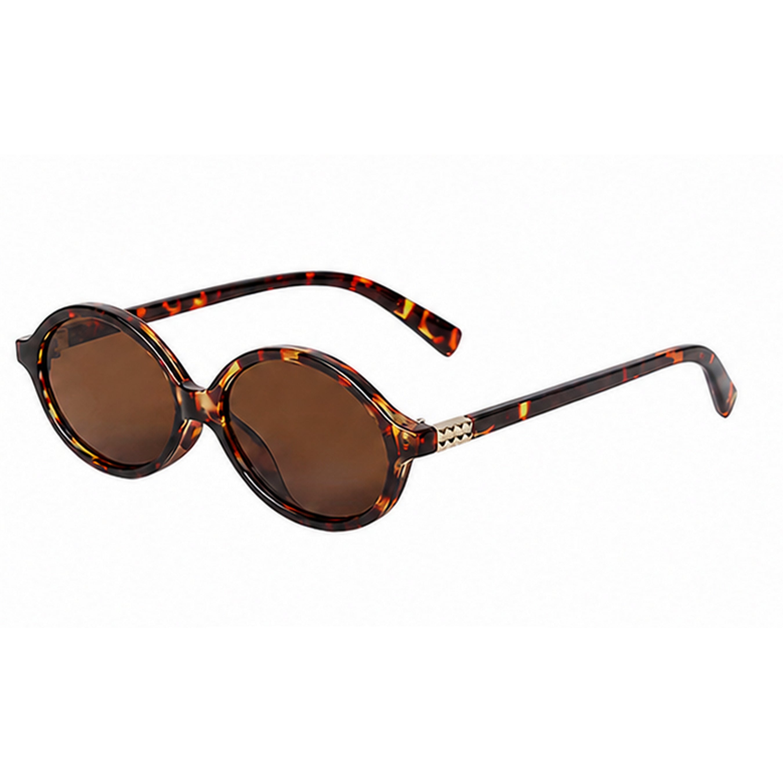 Dervin Retro Oval Sunglasses For Women & Men | Trending, Stylish & Fashion Sunglasses | UV 400 Protection (Black)