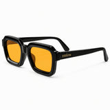Dervin UV Protected Retro Square Sunglasses for Men and Women (Black)