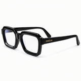 Dervin UV Protected Retro Square Sunglasses for Men and Women (Black)