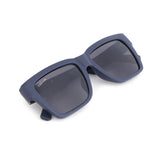 Dervin UV Protection Polarized Oversized Square Sunglasses for Men and Women (Black-Black)