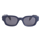 Dervin UV Protection Polarized Rounded Rectangle Sunglasses for Men and Women (Black-Black)