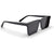 Dervin UV Protection Square Flat Lens Matte Frame Sunglasses for Men & Women - Dervin