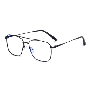 Dervin Blue Light Blocking Blue Cut Zero Power anti-glare Retro Square Eyeglasses, Frame for Eye Protection from UV by Computer/Tablet/Laptop/Mobile (Golden) - Dervin