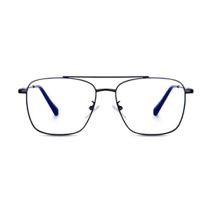 Dervin Blue Light Blocking Blue Cut Zero Power anti-glare Retro Square Eyeglasses, Frame for Eye Protection from UV by Computer/Tablet/Laptop/Mobile (Golden) - Dervin