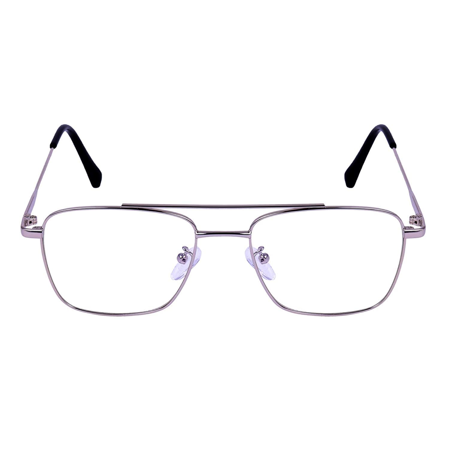 Dervin Blue Light Blocking Blue Cut Zero Power anti-glare Retro Square Eyeglasses, Frame for Eye Protection from UV by Computer/Tablet/Laptop/Mobile (Golden) - Dervin