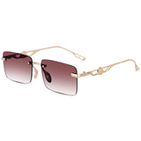Dervin UV Protected Rectangular Rimless Sunglasses for Men and Women - Dervin