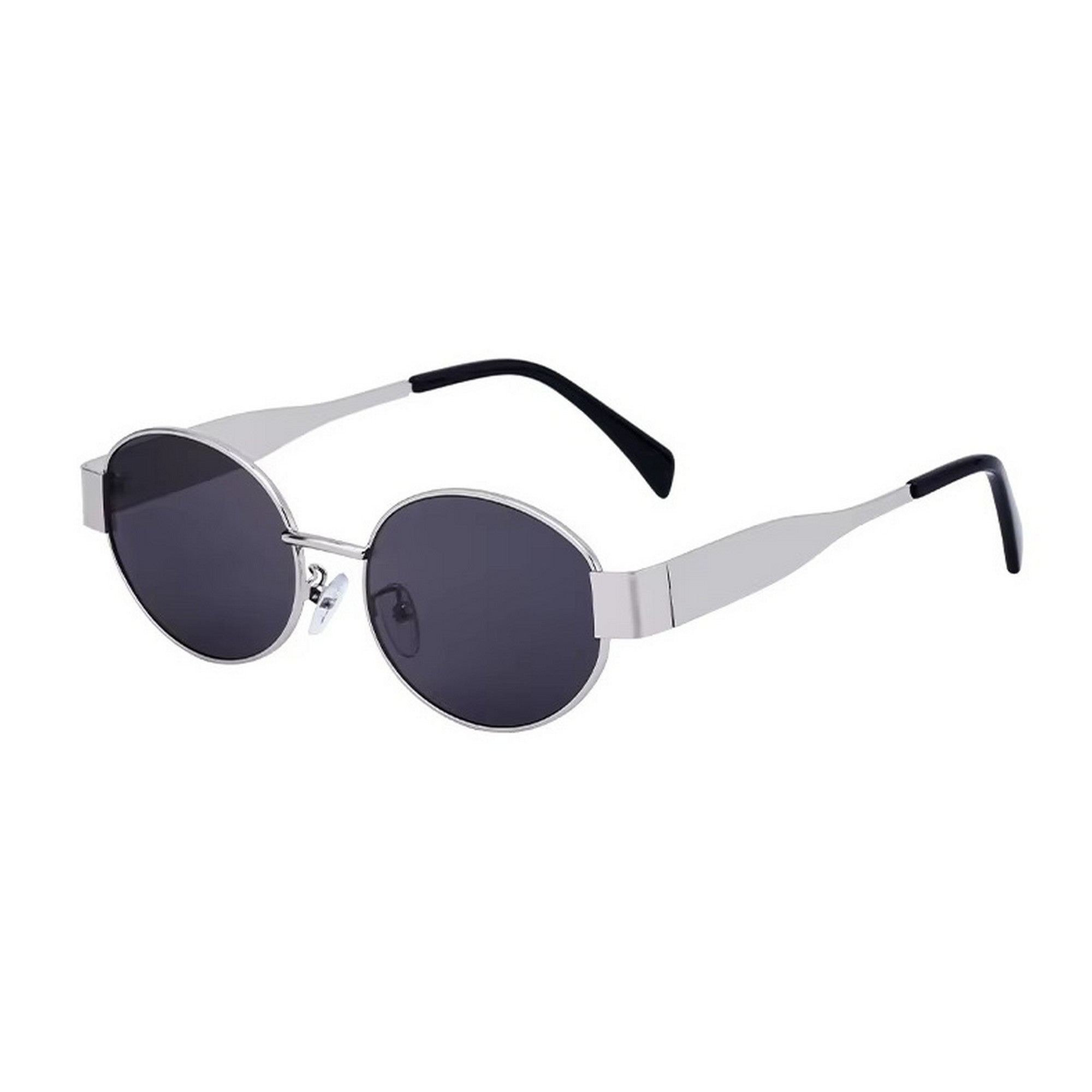Dervin Fashionable Retro Oval Sunglasses for Women & Men | Trendy, Stylish & Classic 90s-Inspired Design | UV400 Protection & Durable Metal Frame