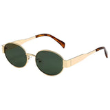 Dervin Fashionable Retro Oval Sunglasses for Women & Men | Trendy, Stylish & Classic 90s-Inspired Design | UV400 Protection & Durable Metal Frame