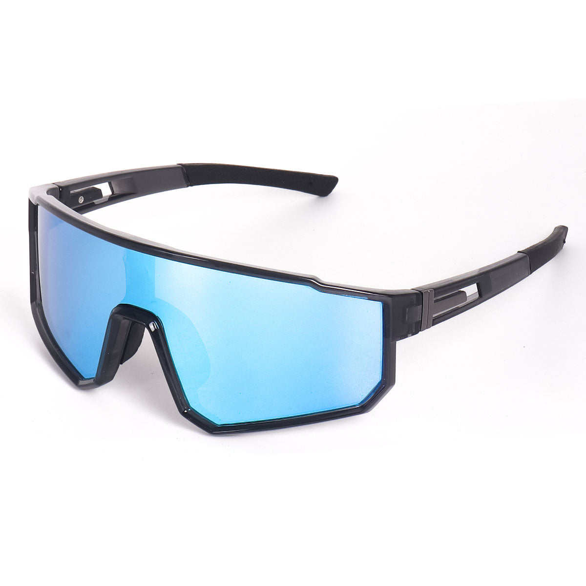 Dervin One Piece Shield Sports Oversized Visor Polarized Sunglasses for Men Women, Outdoor Cycling Hiking Fishing Sunglasses (Black)