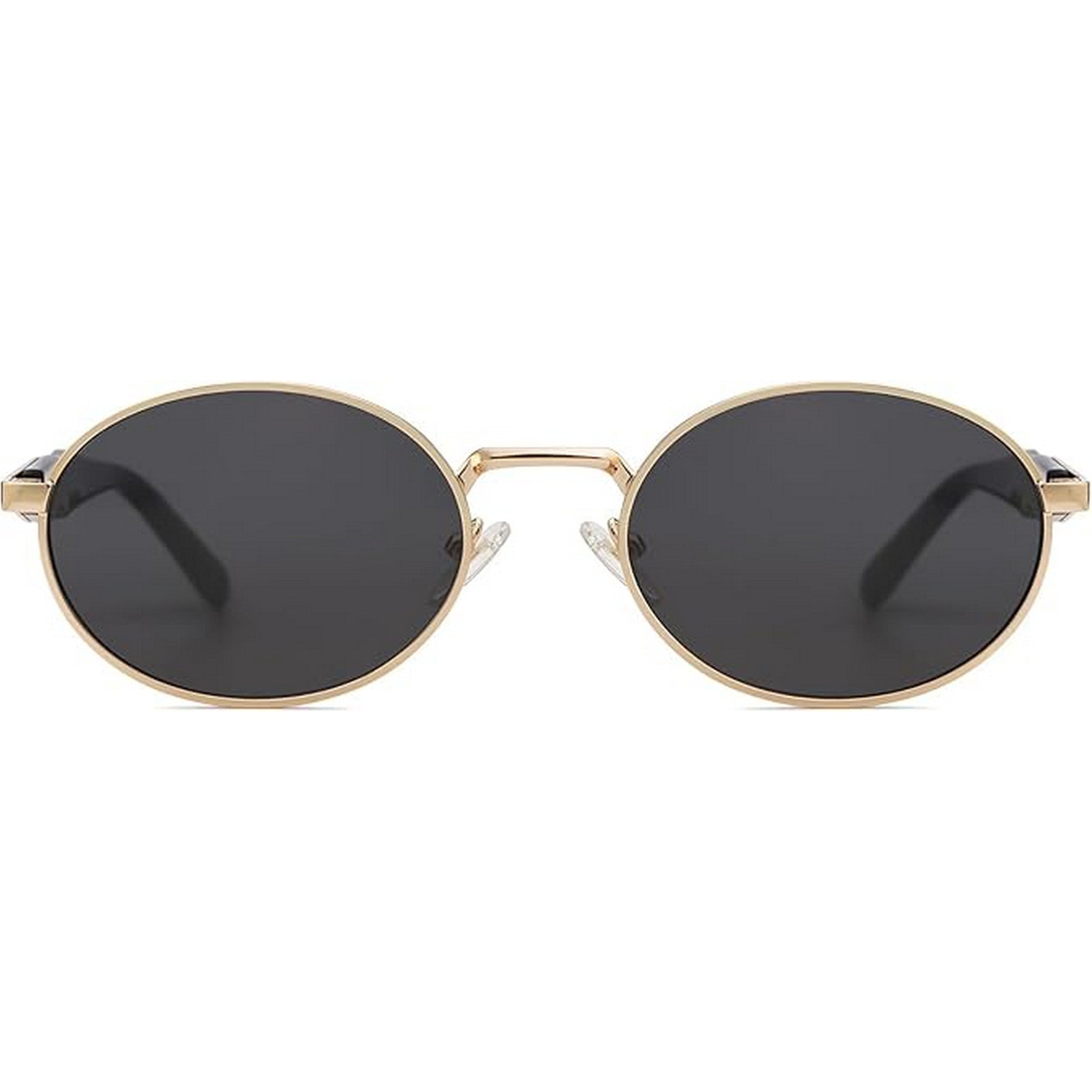 Dervin Retro Oval Sunglasses for Men & Women | Metal Frame | UV400 Protection | Durable, Stylish & Trending Shades
