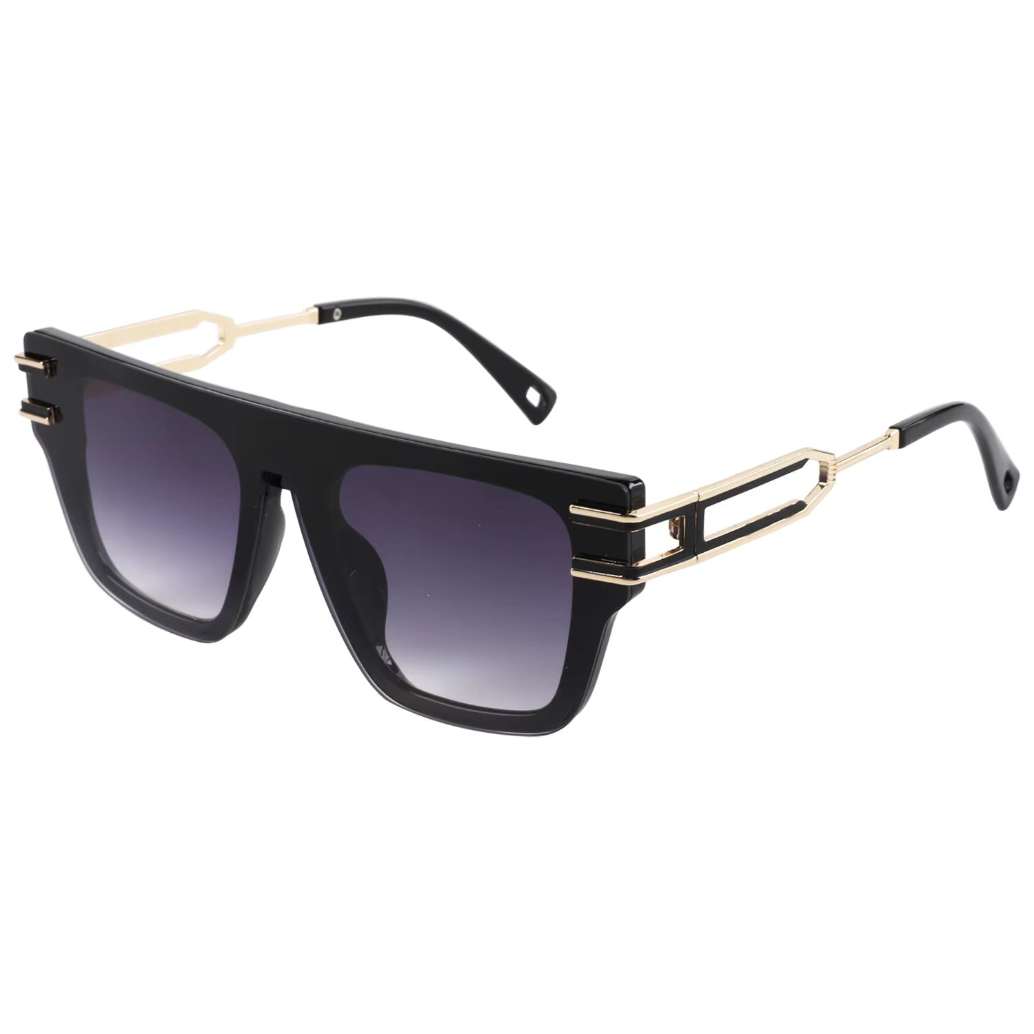 Dervin UV Protected Square Sunglasses for Men & Women (Black)