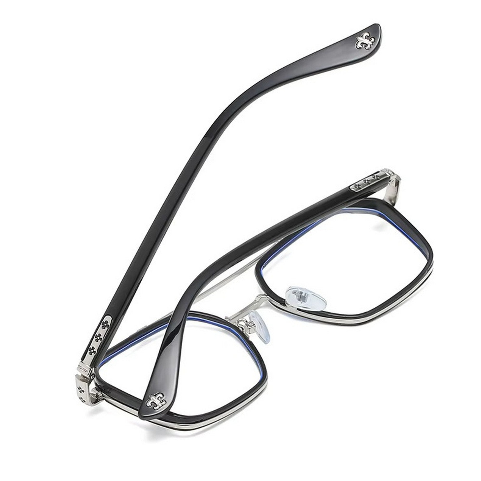 Dervin Zero Power Computer Bluelight Blocking Glasses For Men and Women | Blue Cut Computer Glasses | Anti Glare, Lightweight & Blocks Harmful Rays | Full Rim Square Glasses