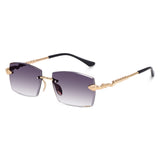Dervin UV Protected Retro Rectangular Rimless Sunglasses for Men and Women