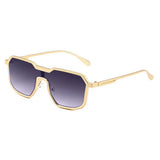 Dervin UV Protected One Piece Designer Punk Style Metal Sunglasses for Men and Women