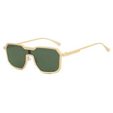 Dervin UV Protected One Piece Designer Punk Style Metal Sunglasses for Men and Women