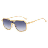 Dervin UV Protected One Piece Designer Punk Style Metal Sunglasses for Men and Women