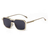 Dervin UV Protected One Piece Designer Punk Style Metal Sunglasses for Men and Women