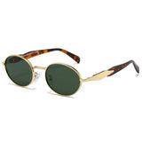 Dervin Retro Oval Sunglasses for Men & Women | Metal Frame | UV400 Protection | Durable, Stylish & Trending Shades