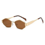Dervin Fashionable Retro Hexagonal Sunglasses for Women & Men | Trendy, Stylish & Classic 90s Vintage Style | UV400 Protection & Durable Metal Frame