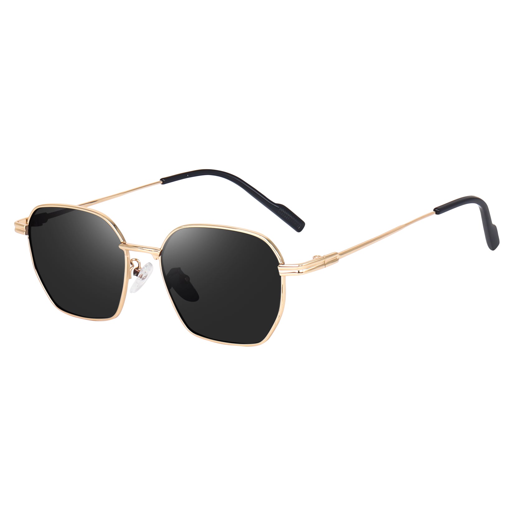 Dervin UV Protected Retro Hexagonal Sunglasses for Men & Women