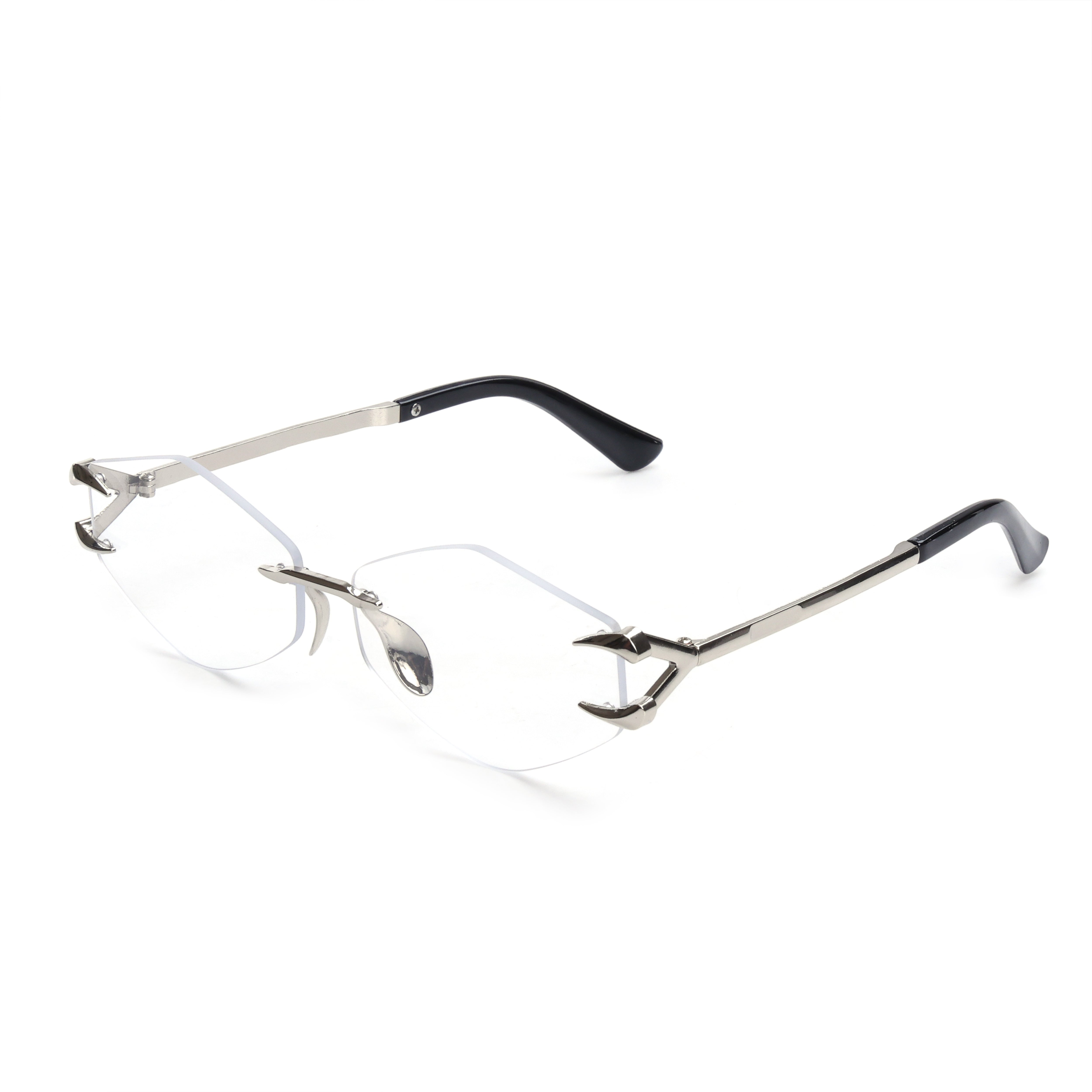 Dervin UV Protected Retro Oval Rimless Sunglasses for Men and Women