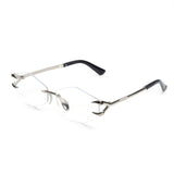 Dervin UV Protected Retro Oval Rimless Sunglasses for Men and Women