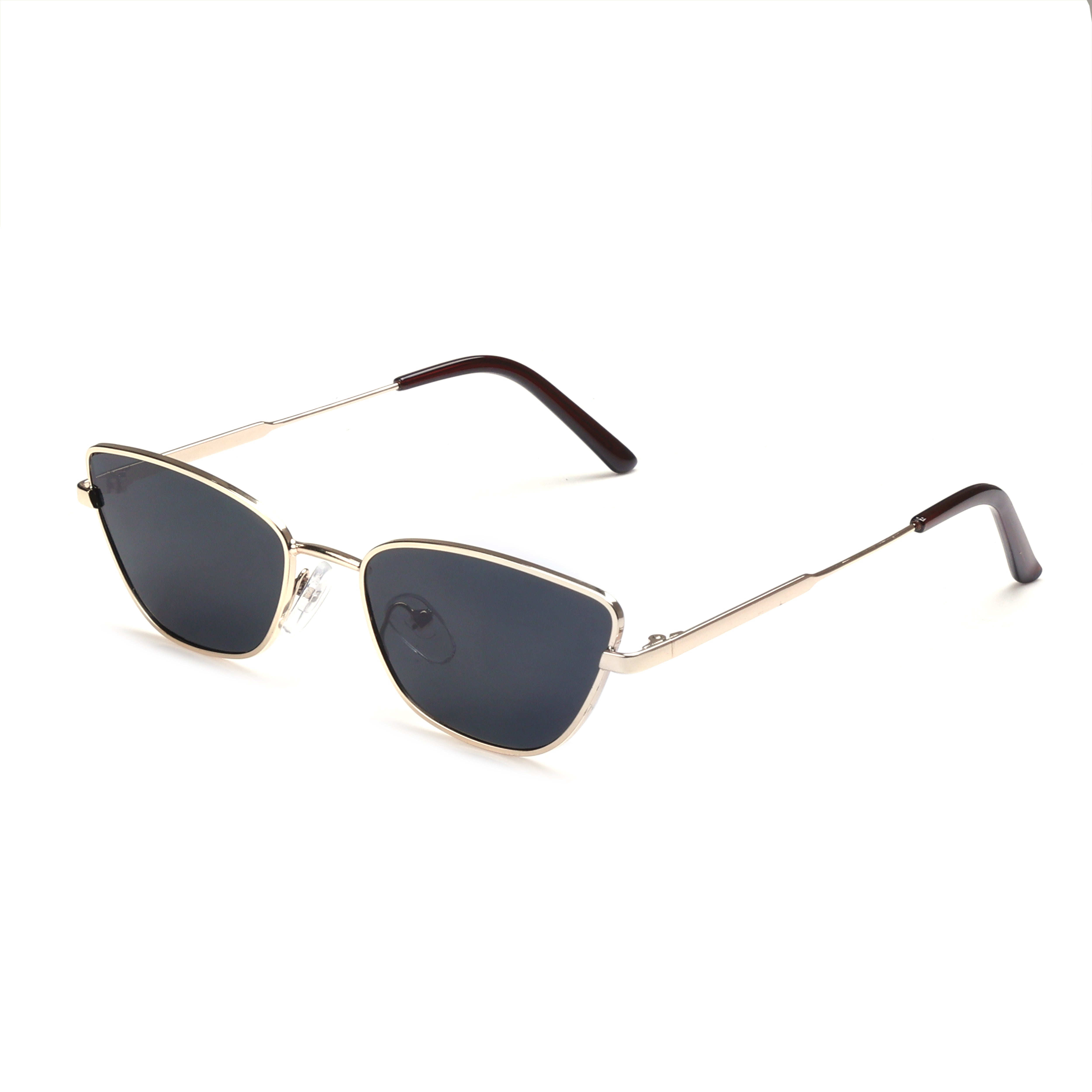 Dervin UV Protected Cat Eye Retro Sunglasses for Women, Metal Frame Shades for Women (Small Size)