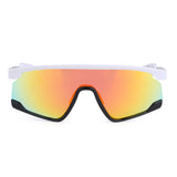 Dervin Polarized Oversized Sports Sunglasses for Men and Women, Outdoor Cricket, Cycling, Hiking, Fishing Eyewear (C1-Blue Mirror)