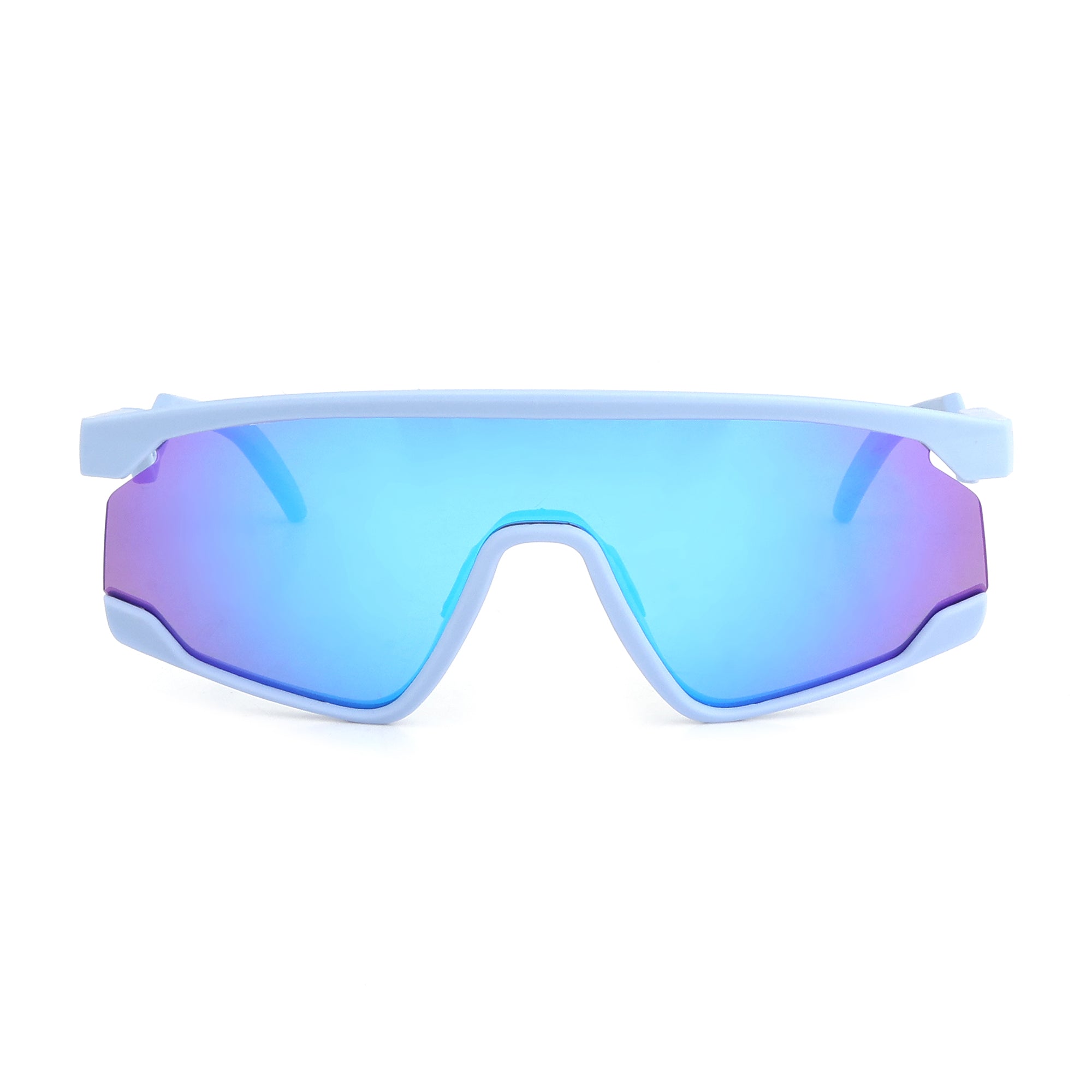 Dervin Polarized Oversized Sports Sunglasses for Men and Women, Outdoor Cricket, Cycling, Hiking, Fishing Eyewear (C1-Blue Mirror)
