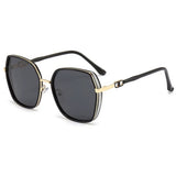 Dervin UV Protected Oversized Sunglasses for Women (Black)