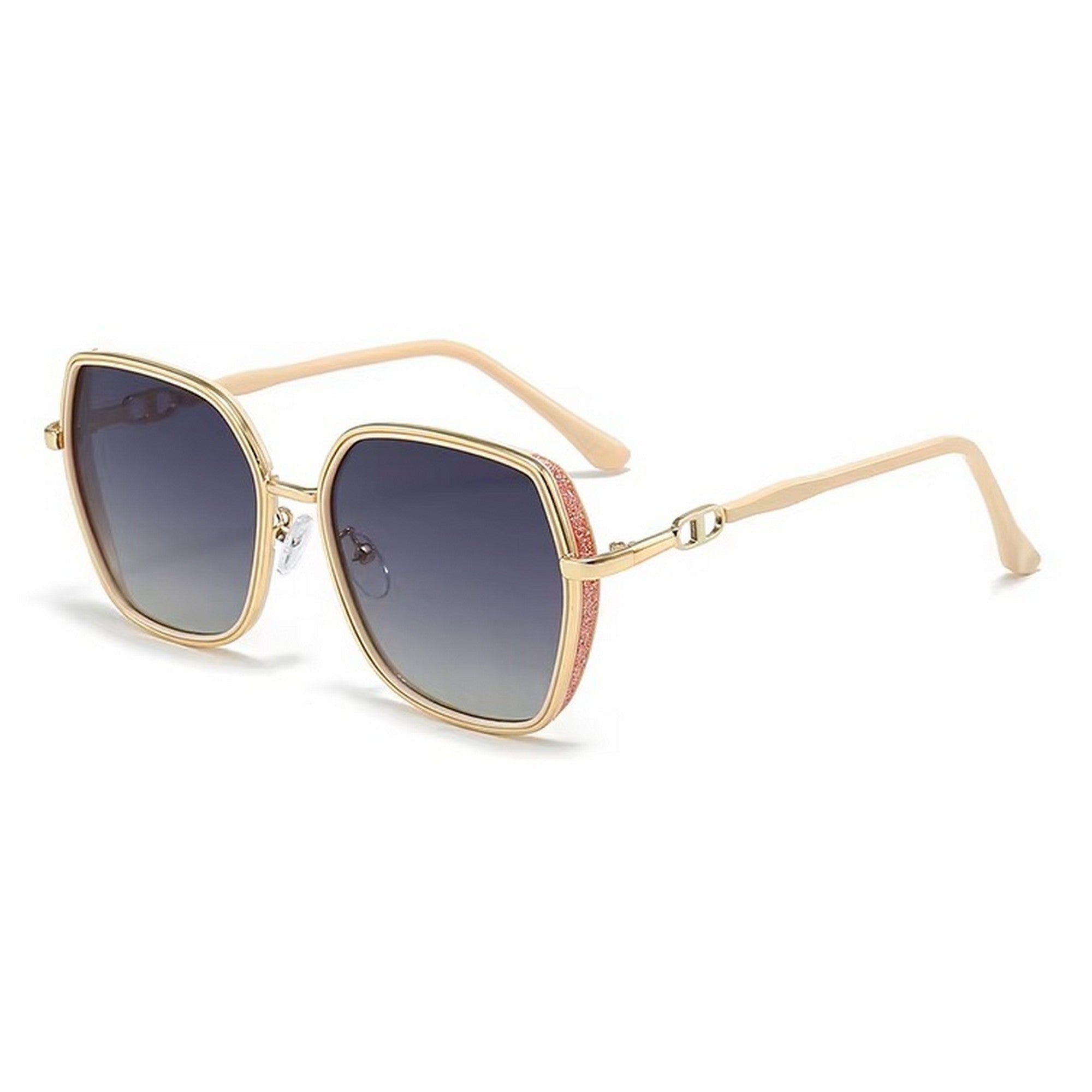 Dervin UV Protected Oversized Sunglasses for Women (Black)