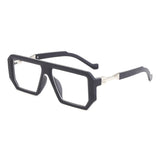 Dervin Square Zero Power Blue Cut Computer Bluelight Blocking Glasses For Men and Women | Anti Glare, Lightweight & Blocks Harmful Rays