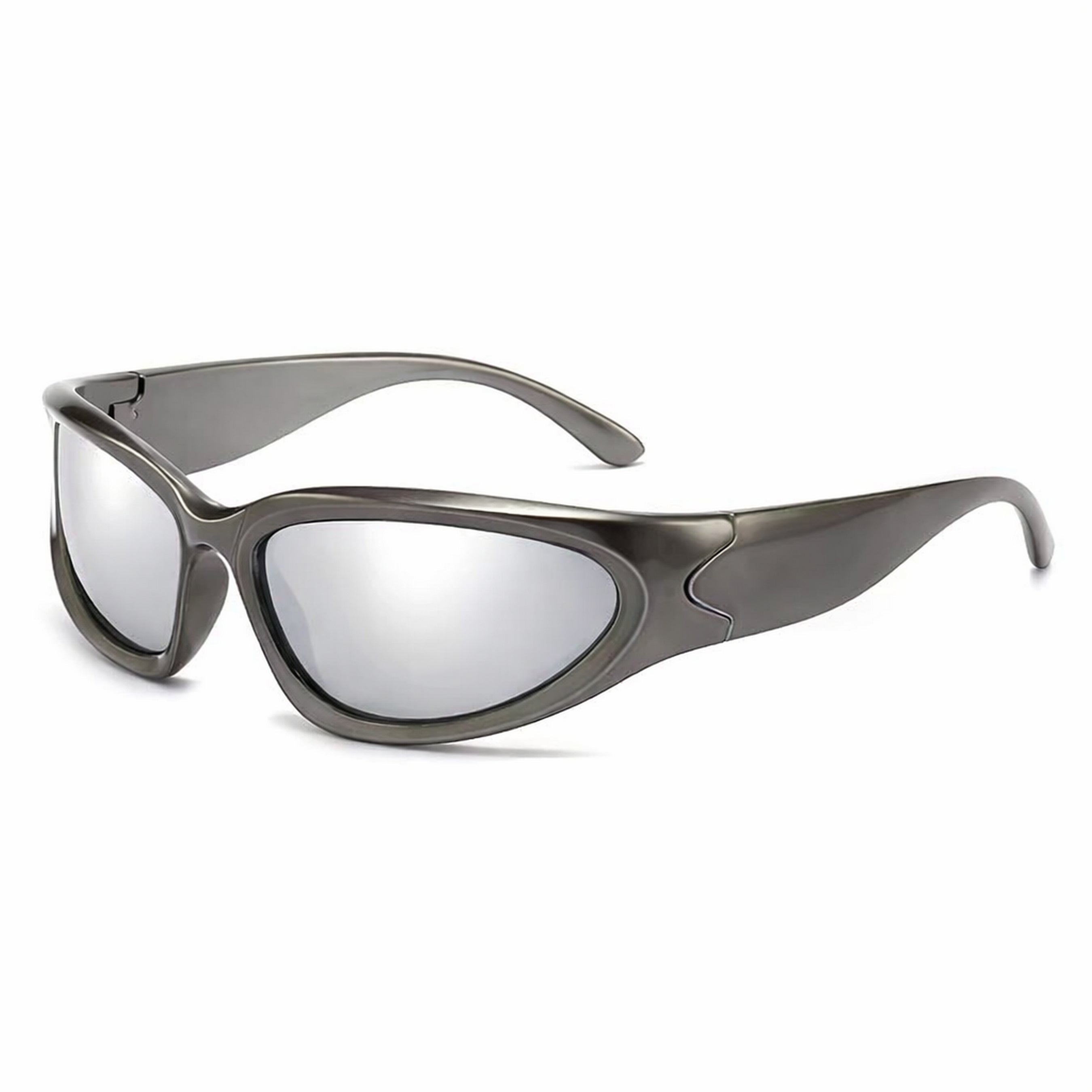 Dervin UV Protected Wraparound Y2K Sunglasses for Men & Women, Full Rim Trending & Stylish Sports Shades