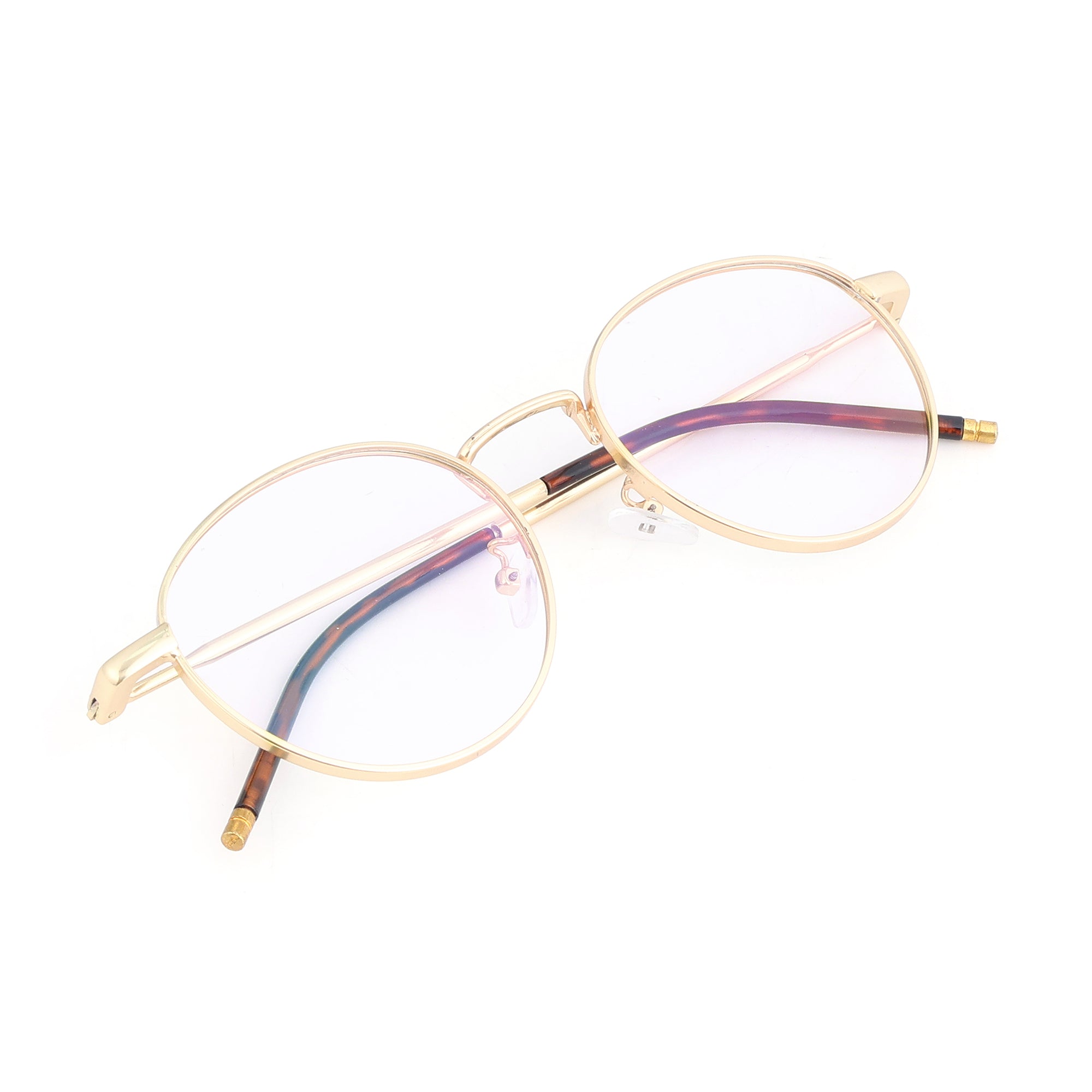 Dervin Blue Light Blocking Eyeglasses, Zero Power, Anti-Glare, Retro Round Frame, UV Protection, Blue Cut for Computer/Tablet/Laptop/Mobile