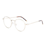 Dervin Blue Light Blocking Eyeglasses, Zero Power, Anti-Glare, Retro Round Frame, UV Protection, Blue Cut for Computer/Tablet/Laptop/Mobile