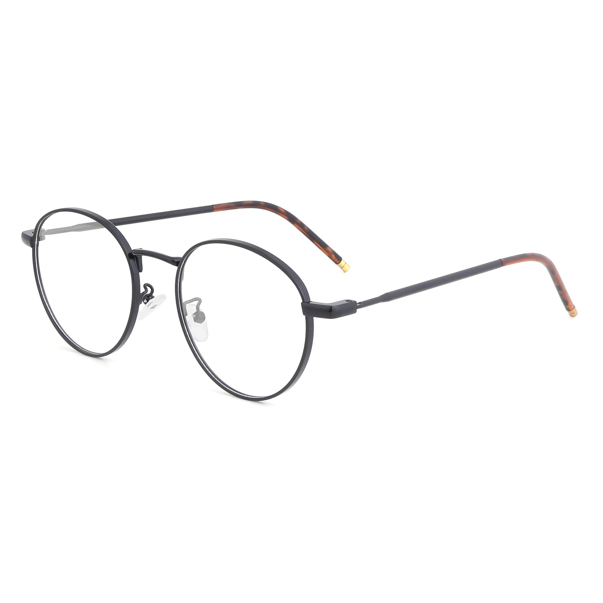 Dervin Blue Light Blocking Eyeglasses, Zero Power, Anti-Glare, Retro Round Frame, UV Protection, Blue Cut for Computer/Tablet/Laptop/Mobile