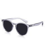 Dervin UV Protected Full Rim Round Polarized Sunglasses for Men & Women (Black-Black)