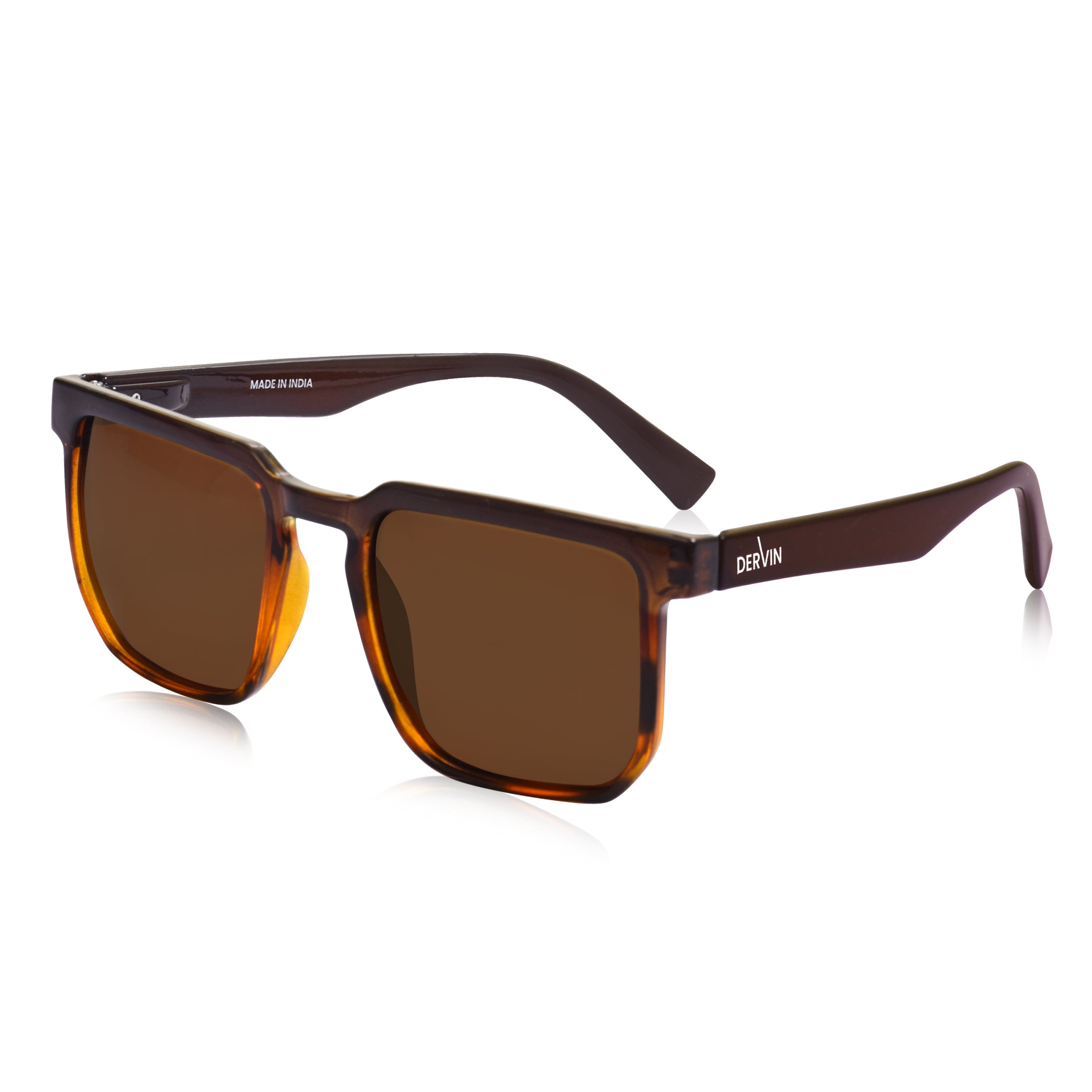 Dervin Square Polarized UV Protected Sunglasses for Men and Women