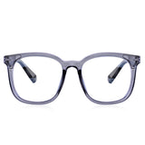 Dervin Blue Light Blocking Eyeglasses for Men & Women | Zero Power, Anti-Glare, Retro Square Frame, UV Protection | Blue Cut Glasses for Computer/Tablet/Laptop/Mobile