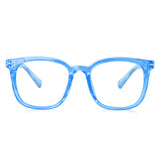 Dervin Blue Light Blocking Eyeglasses for Men & Women | Zero Power, Anti-Glare, Retro Square Frame, UV Protection | Blue Cut Glasses for Computer/Tablet/Laptop/Mobile