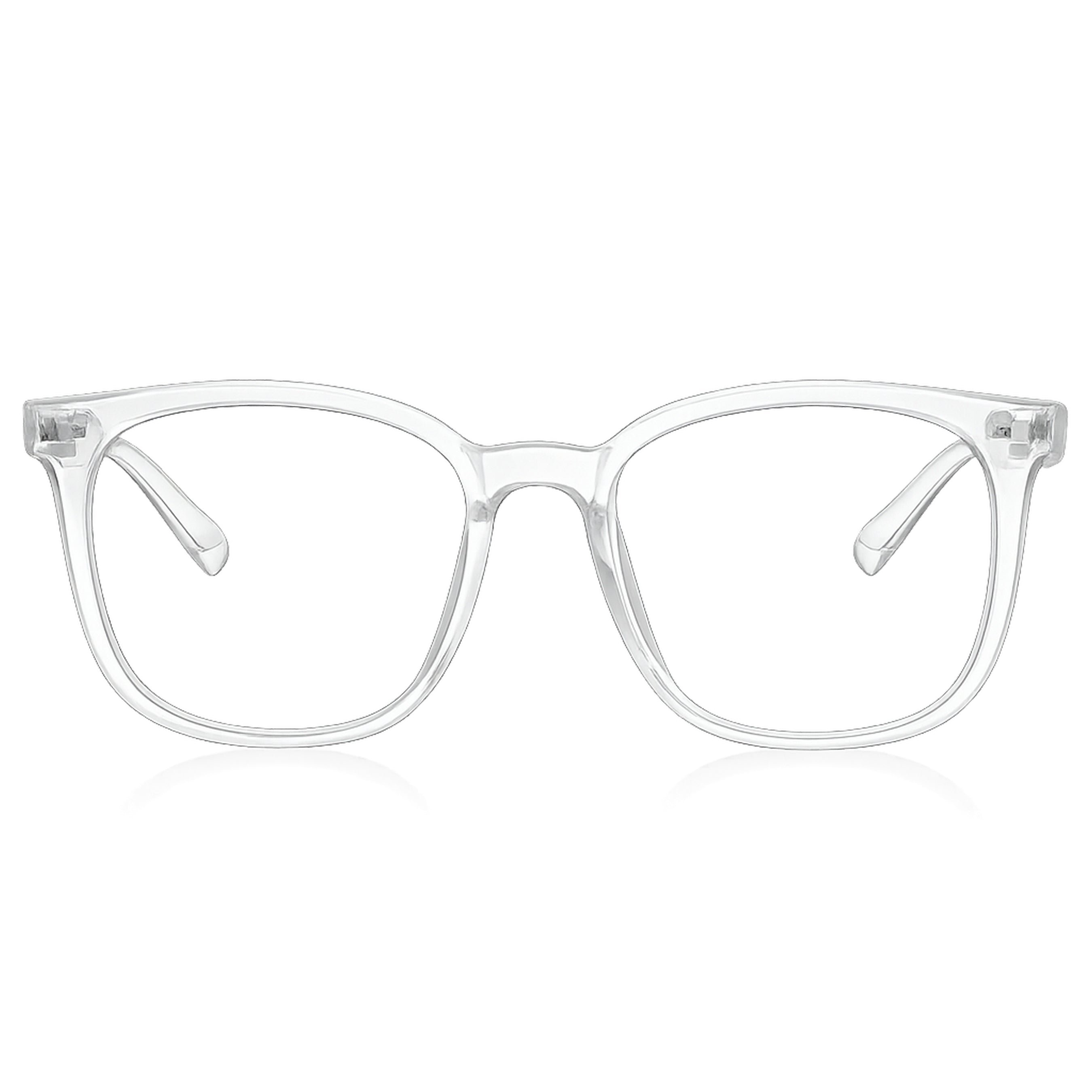 Dervin Blue Light Blocking Eyeglasses for Men & Women | Zero Power, Anti-Glare, Retro Square Frame, UV Protection | Blue Cut Glasses for Computer/Tablet/Laptop/Mobile