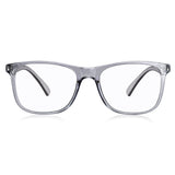 Dervin Blue Light Blocking Eyeglasses for Men & Women | Zero Power, Anti-Glare, Retro Square Frame, UV Protection | Blue Cut Glasses for Computer/Tablet/Laptop/Mobile (Black-Clear)