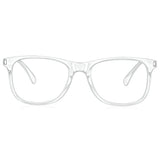 Dervin Blue Light Blocking Eyeglasses for Men & Women | Zero Power, Anti-Glare, Retro Square Frame, UV Protection | Blue Cut Glasses for Computer/Tablet/Laptop/Mobile (Black-Clear)