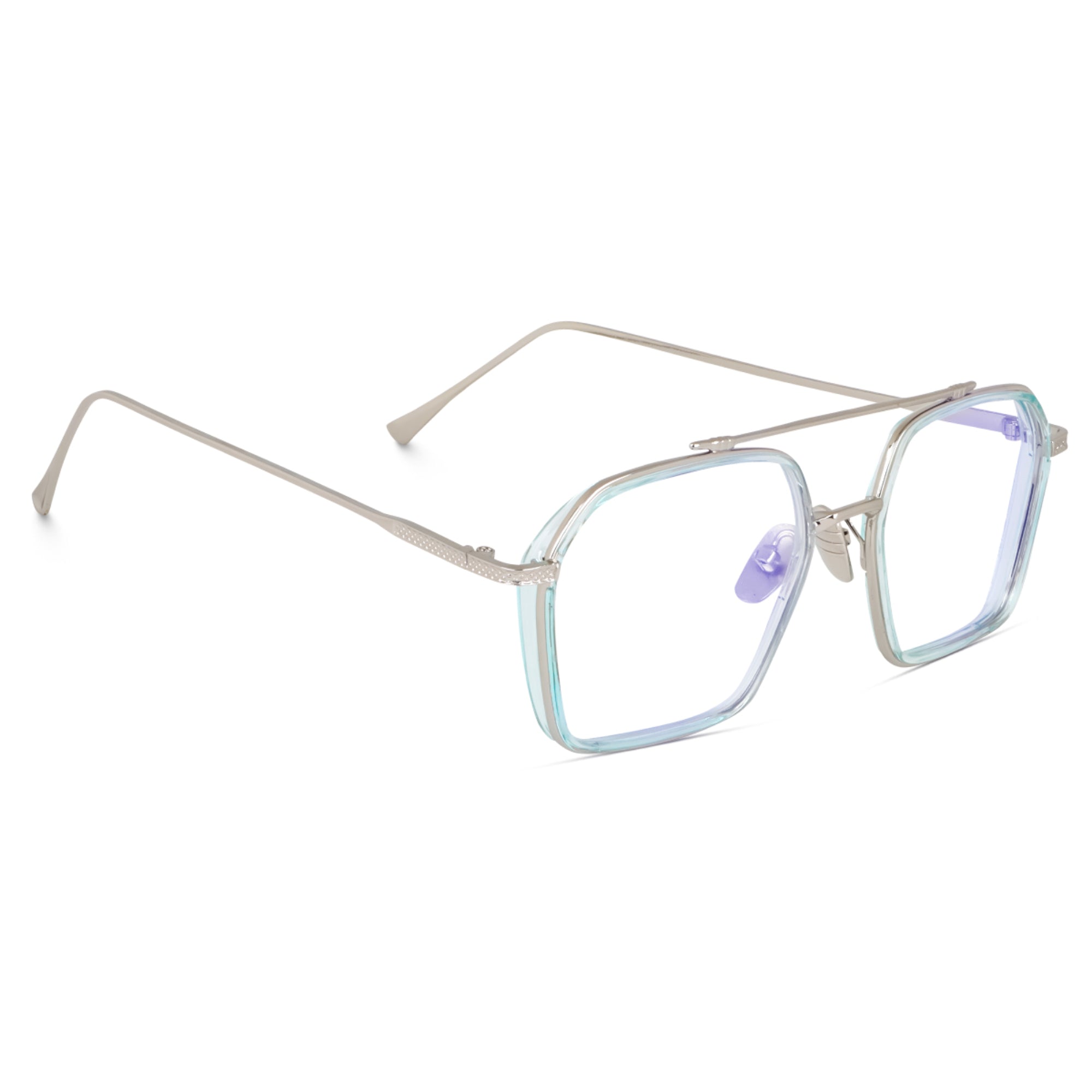 Dervin Blue Light Blocking Glasses Gaming Filter Transparent Hexagon Eyeglasses for Eye Protection Men Women, Computer/Tablet/Laptop/Mobile/TV, Anti-blue & Anti eyestrain - Dervin