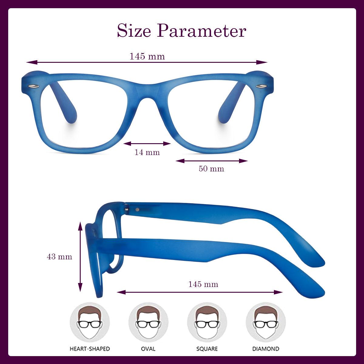 Dervin Clear Lens Square Sunglasses/Frames for Men and Women - Dervin