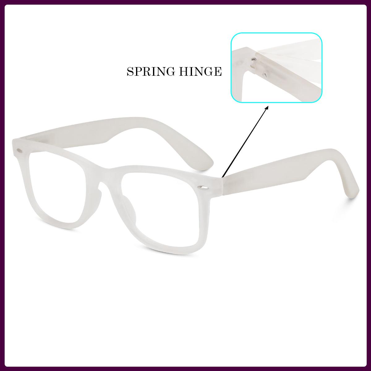 Dervin Clear Lens Square Sunglasses/Frames for Men and Women - Dervin