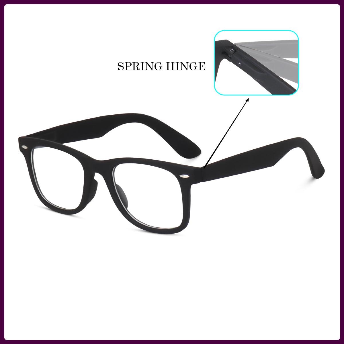 Dervin Clear Lens Square Sunglasses/Frames for Men and Women - Dervin