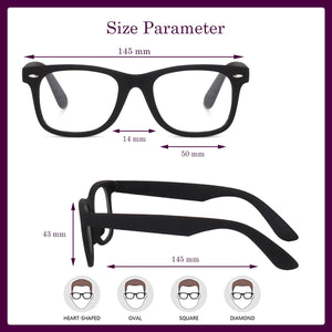 Dervin Clear Lens Square Sunglasses/Frames for Men and Women - Dervin